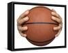 Hands Holding a Basketball-null-Framed Stretched Canvas
