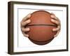 Hands Holding a Basketball-null-Framed Premium Photographic Print