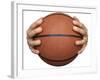 Hands Holding a Basketball-null-Framed Photographic Print