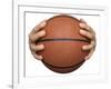 Hands Holding a Basketball-null-Framed Photographic Print