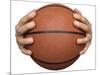 Hands Holding a Basketball-null-Mounted Photographic Print