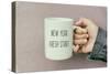 Hands Holding a Coffee Mug with Text New Year Fresh Start-Cn0ra-Stretched Canvas