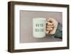 Hands Holding a Coffee Mug with Text New Year Fresh Start-Cn0ra-Framed Photographic Print