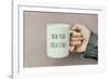 Hands Holding a Coffee Mug with Text New Year Fresh Start-Cn0ra-Framed Photographic Print