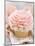 Hands Holding Cupcake with Marzipan Rose-null-Mounted Photographic Print