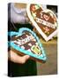 Hands Holding Lebkuchen Hearts (Oktoberfest, Munich)-null-Stretched Canvas