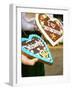 Hands Holding Lebkuchen Hearts (Oktoberfest, Munich)-null-Framed Photographic Print