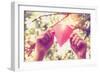 Hands Holding Paper Heart. Instagram Effect-soupstock-Framed Photographic Print