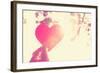 Hands Holding Paper Heart. Instagram Effect-soupstock-Framed Photographic Print