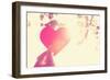 Hands Holding Paper Heart. Instagram Effect-soupstock-Framed Photographic Print