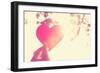 Hands Holding Paper Heart. Instagram Effect-soupstock-Framed Photographic Print