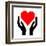 Hands Holding The Heart #1-kots-Framed Art Print