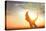 Hands Holding the Sun at Dawn-Masson-Stretched Canvas