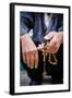 Hands Holding Worry Beads, Bethlehem, West Bank, Palestine Territories, Israel, Middle East-Yadid Levy-Framed Photographic Print