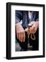 Hands Holding Worry Beads, Bethlehem, West Bank, Palestine Territories, Israel, Middle East-Yadid Levy-Framed Photographic Print