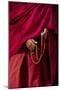 Hands of a Monk in Red Holding Prayer Beads, Leh, Ladakh, India-Ellen Clark-Mounted Photographic Print