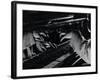 Hands of Jazz Pianist Eddie Heywood on Keyboard During Jam Session-Gjon Mili-Framed Premium Photographic Print