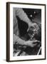 Hands of Lathe Worker-Ansel Adams-Framed Art Print