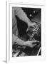 Hands of Lathe Worker-Ansel Adams-Framed Art Print