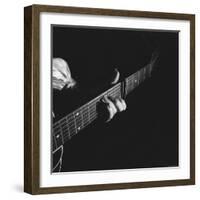 Hands of Maybelle Carter Millard of the Legendary Carter Family Musicians, Fingering a Guitar-Eric Schaal-Framed Premium Photographic Print