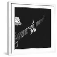 Hands of Maybelle Carter Millard of the Legendary Carter Family Musicians, Fingering a Guitar-Eric Schaal-Framed Premium Photographic Print