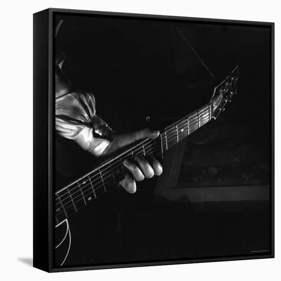Hands of Maybelle Carter Millard Playing the Guitar-Eric Schaal-Framed Stretched Canvas