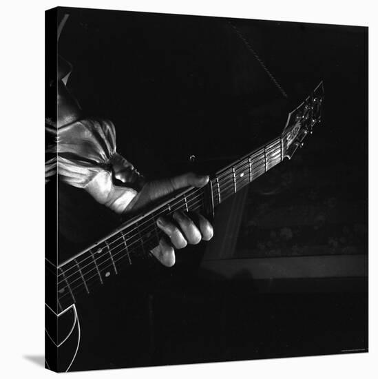 Hands of Maybelle Carter Millard Playing the Guitar-Eric Schaal-Stretched Canvas