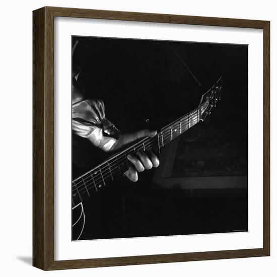 Hands of Maybelle Carter Millard Playing the Guitar-Eric Schaal-Framed Premium Photographic Print