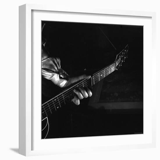 Hands of Maybelle Carter Millard Playing the Guitar-Eric Schaal-Framed Premium Photographic Print