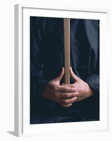 Hands of Monk in the Posture Kyoskku Monastery, Japan-Ursula Gahwiler-Framed Photographic Print