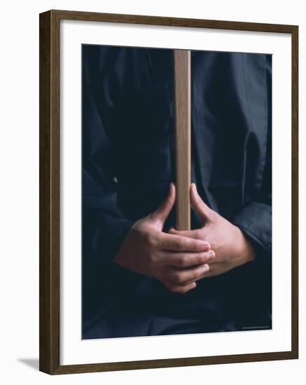 Hands of Monk in the Posture Kyoskku Monastery, Japan-Ursula Gahwiler-Framed Photographic Print