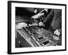 Hands of Percussionists Sam Borodkin Playing the Share Drum and Albert Rich Playing the Xylophone-Margaret Bourke-White-Framed Photographic Print