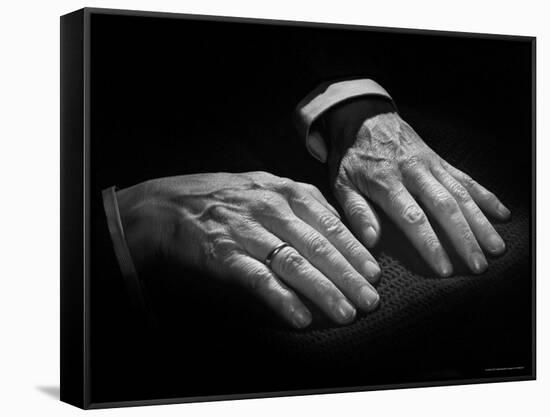 Hands of Russian Piano Virtuoso Sergei Rachmaninoff, with Wedding Ring on Right Hand-Eric Schaal-Framed Stretched Canvas