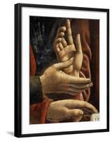 Hands of Saints Matthew and Philip, from the Last Supper, Fresco C.1444-50 (Detail)-Andrea Del Castagno-Framed Giclee Print