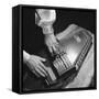 Hands of Sara Carter of the Legendary Carter Family Musicians, Fingering an Autoharp-Eric Schaal-Framed Stretched Canvas