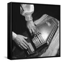 Hands of Sara Carter of the Legendary Carter Family Musicians, Fingering an Autoharp-Eric Schaal-Framed Stretched Canvas