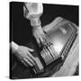 Hands of Sara Carter of the Legendary Carter Family Musicians, Fingering an Autoharp-Eric Schaal-Stretched Canvas