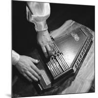 Hands of Sara Carter of the Legendary Carter Family Musicians, Fingering an Autoharp-Eric Schaal-Mounted Premium Photographic Print