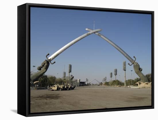 Hands of Victory, Baghdad, Iraq-Stocktrek Images-Framed Stretched Canvas