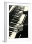 Hands on Piano Keyboard-null-Framed Art Print