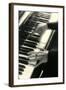 Hands on Piano Keyboard-null-Framed Art Print