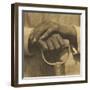 Hands Resting on Shovel Handle by Tina Modotti-null-Framed Photographic Print