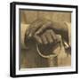 Hands Resting on Shovel Handle by Tina Modotti-null-Framed Photographic Print