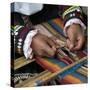 Hands weaving colorful fabric, Cusco, Peru-Design Pics-Stretched Canvas
