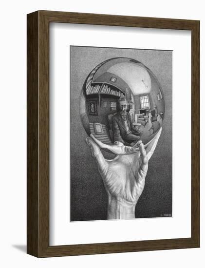 Hands with Sphere-M^ C^ Escher-Framed Art Print