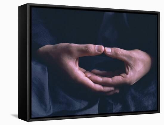 Hands, Za-Zen Meditation, Elheiji (Eiheiji) Zen Monastery, Japan, Asia-Ursula Gahwiler-Framed Stretched Canvas