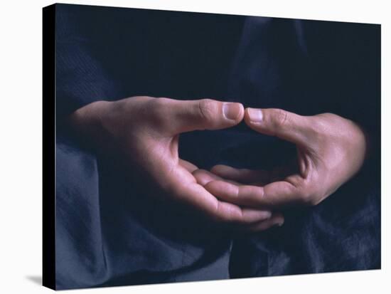 Hands, Za-Zen Meditation, Elheiji (Eiheiji) Zen Monastery, Japan, Asia-Ursula Gahwiler-Stretched Canvas