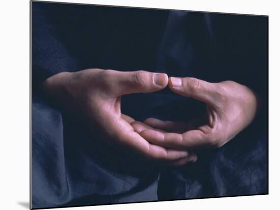 Hands, Za-Zen Meditation, Elheiji (Eiheiji) Zen Monastery, Japan, Asia-Ursula Gahwiler-Mounted Photographic Print