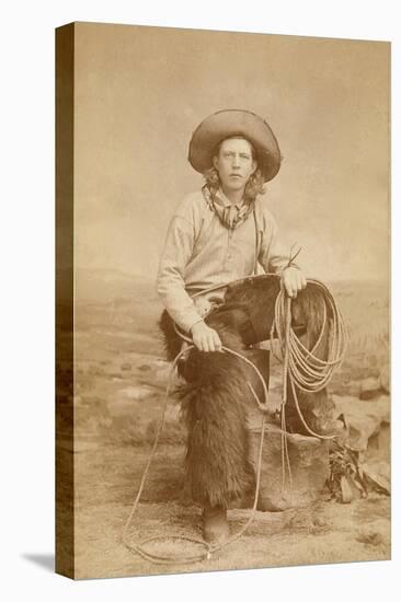 Handsome Cowboy With Lariat-C.D. Kirkland-Stretched Canvas