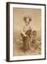 Handsome Cowboy With Lariat-C.D. Kirkland-Framed Art Print